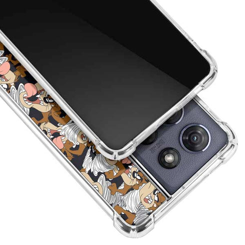 Looney Tunes Taz Super Sized Pattern Moto G Power 5G (2025) Clear Case