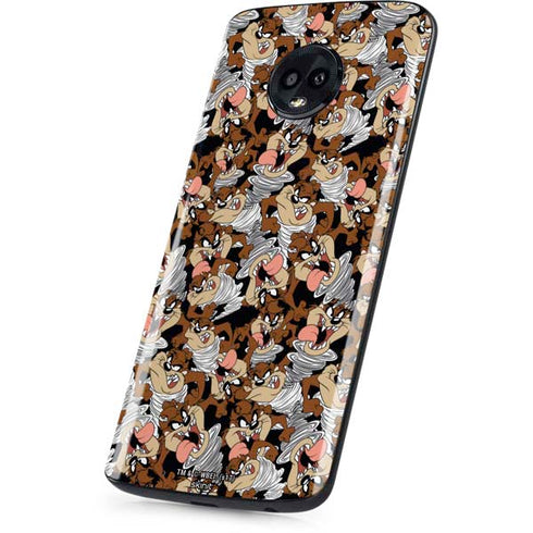 Looney Tunes Taz Super Sized Pattern Moto G6 Skin