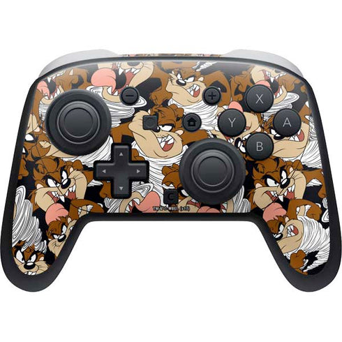 Looney Tunes Taz Super Sized Pattern Nintendo Skins