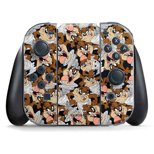Looney Tunes Taz Super Sized Pattern Nintendo Switch (2017-2021) Joy-Con Controller Skin
