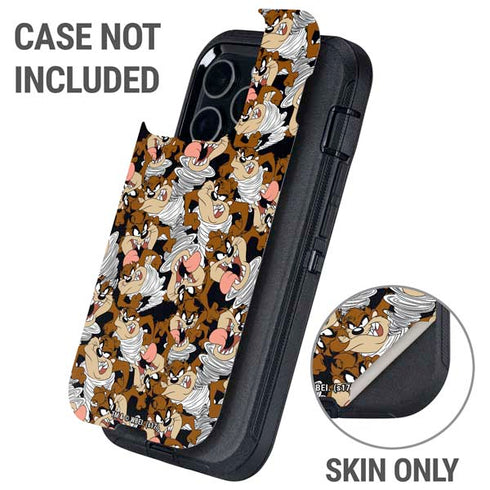Looney Tunes Taz Super Sized Pattern Otterbox Defender iPhone Skin