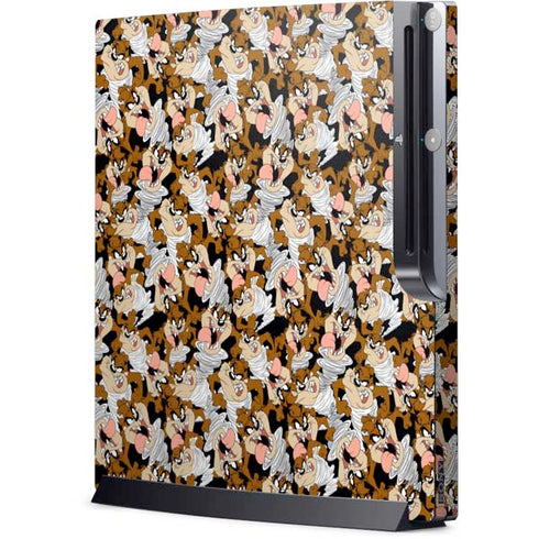 Looney Tunes Taz Super Sized Pattern Playstation 3 & PS3 Slim Skin