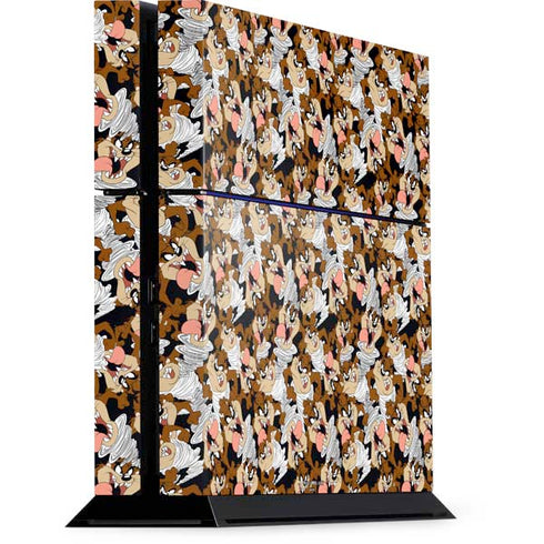 Looney Tunes Taz Super Sized Pattern PlayStation PS4 Skins