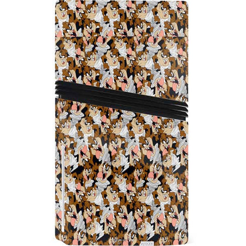 Looney Tunes Taz Super Sized Pattern PS5 Pro Disk Console Skin