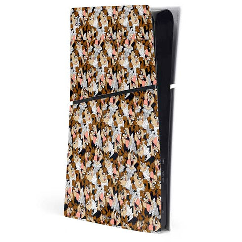 Looney Tunes Taz Super Sized Pattern PS5 Slim Digital Edition Console Skin