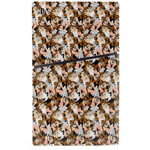 Looney Tunes Taz Super Sized Pattern PS5 Slim Digital Edition Console Skin