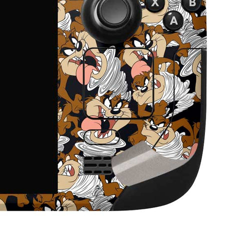 Looney Tunes Taz Super Sized Pattern Steam Deck Handheld Gaming Computer OLED Skin
