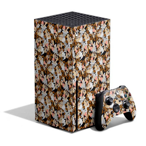 Looney Tunes Taz Super Sized Pattern Xbox Series X Bundle Skin