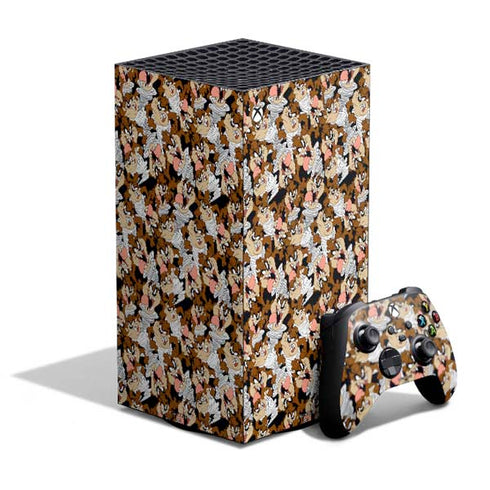 Looney Tunes Taz Super Sized Pattern XBox Series X Digital Edition Bundle Skin