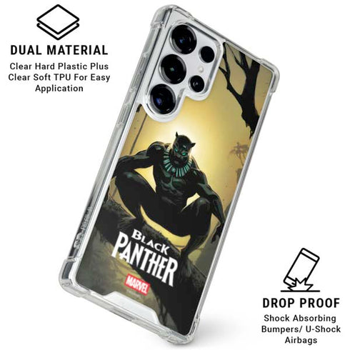 Marvel Black Panther TChalla King of Wakanda Galaxy S26 Ultra Clear Case