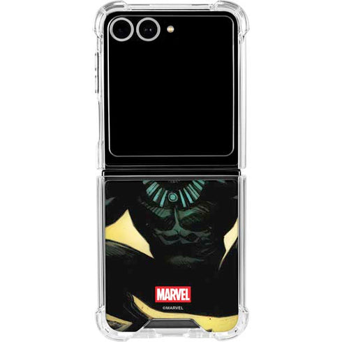 Marvel Black Panther TChalla King of Wakanda Galaxy Z Flip7 Clear Case