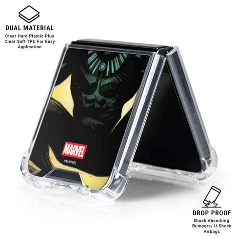 Marvel Black Panther TChalla King of Wakanda Galaxy Z Flip7 Clear Case