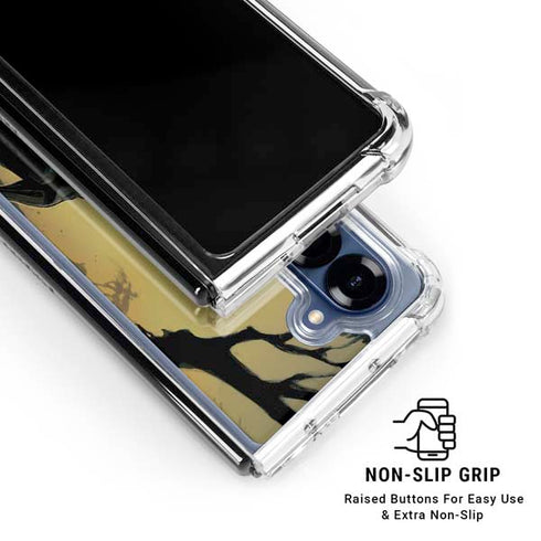 Marvel Black Panther TChalla King of Wakanda Galaxy Z Fold7 Clear Case