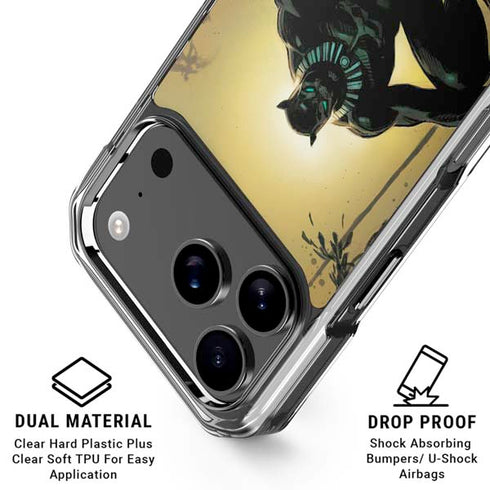 Marvel Black Panther TChalla King of Wakanda iPhone 18 Pro Clear Case