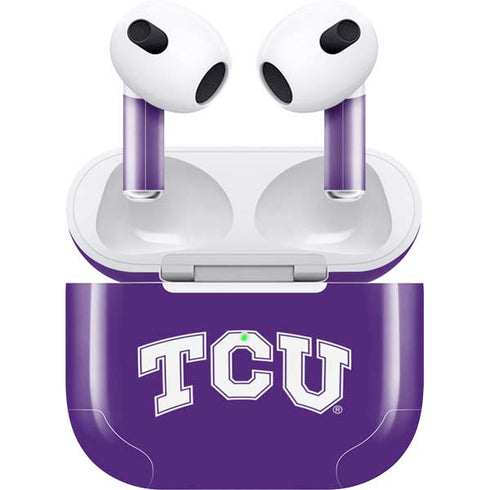 Texas Christian University TCU Horned Frogs Apple AirPods (3rd Gen 2021) Skin