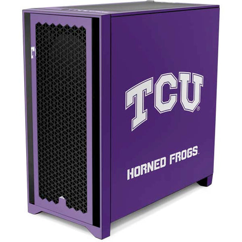 Texas Christian University TCU Horned Frogs Corsair 4000D Tempered Glass Mid-Tower ATX Case Skin