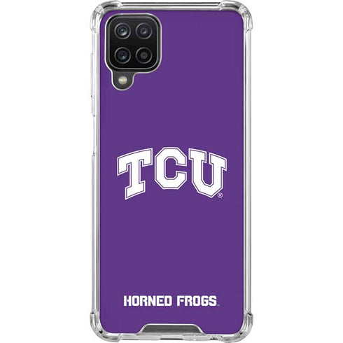Texas Christian University TCU Horned Frogs Galaxy A12 Clear Case