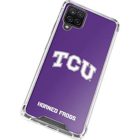 Texas Christian University TCU Horned Frogs Galaxy A12 Clear Case