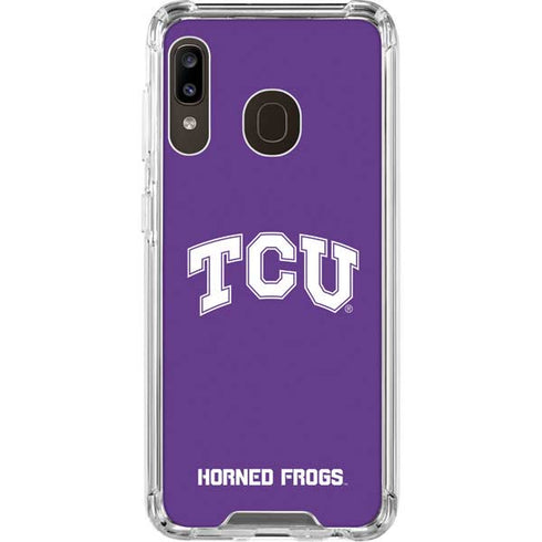 Texas Christian University TCU Horned Frogs Galaxy A30 Clear Case