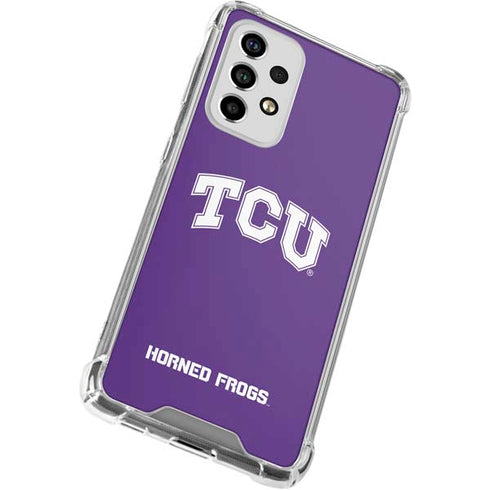 Texas Christian University TCU Horned Frogs Galaxy A33 5G Clear Case