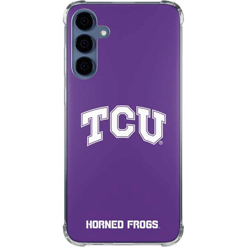 Texas Christian University TCU Horned Frogs Galaxy A55 5G Clear Case