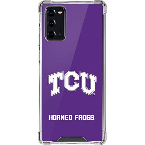 Texas Christian University TCU Horned Frogs Galaxy Note20 5G Clear Case