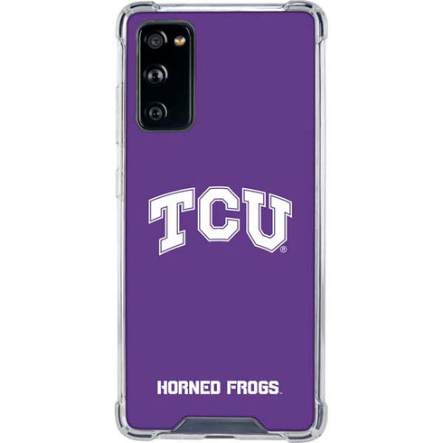 Texas Christian University TCU Horned Frogs Galaxy S20 FE Clear Case