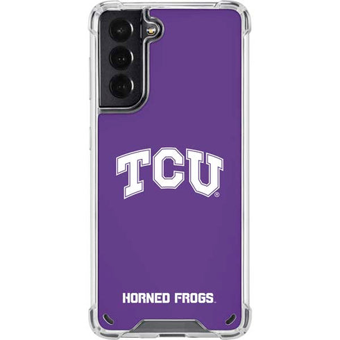 Texas Christian University TCU Horned Frogs Galaxy S21 5G Clear Case