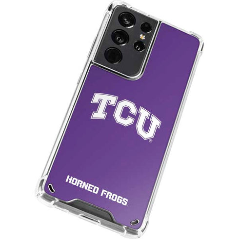 Texas Christian University TCU Horned Frogs Galaxy S21 Ultra 5G Clear Case