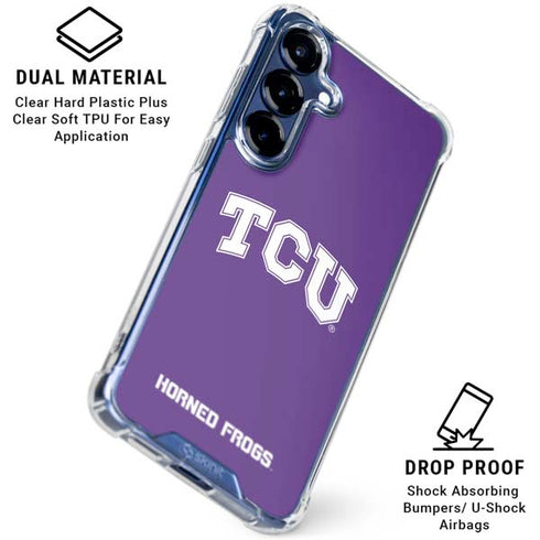 Texas Christian University TCU Horned Frogs Galaxy S25 Plus Clear Case