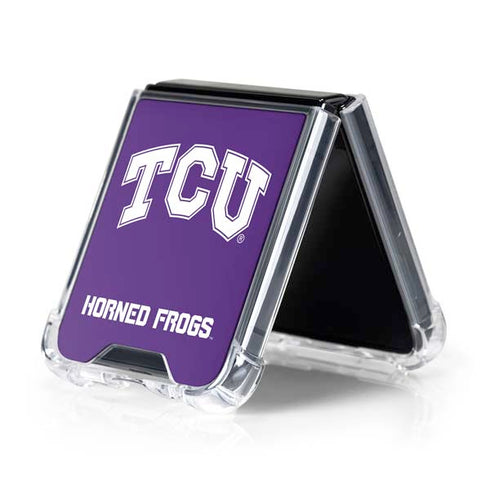 Texas Christian University TCU Horned Frogs Galaxy Z Flip5 5G Clear Case