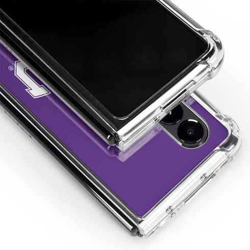 Texas Christian University TCU Horned Frogs Galaxy Z Fold4 5G Clear Case