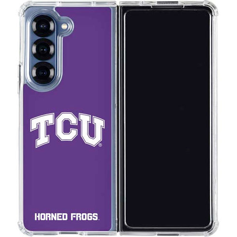 Texas Christian University TCU Horned Frogs Galaxy Z Fold6 Clear Case