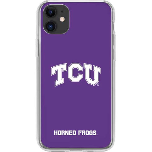 Texas Christian University TCU Horned Frogs iPhone 11 Clear Case