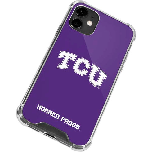 Texas Christian University TCU Horned Frogs iPhone 12 Clear Case