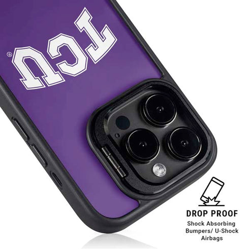 Texas Christian University TCU Horned Frogs iPhone 14 Pro Kickstand Case