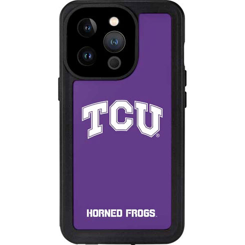 Texas Christian University TCU Horned Frogs iPhone 14 Pro Waterproof Case
