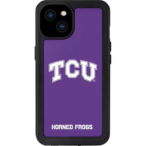 Texas Christian University TCU Horned Frogs iPhone 15 Plus Waterproof Case