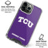 Texas Christian University TCU Horned Frogs iPhone 15 Pro Clear Case