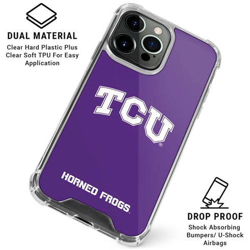 Texas Christian University TCU Horned Frogs iPhone 15 Pro Max Clear Case