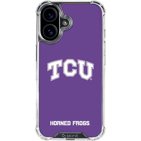 Texas Christian University TCU Horned Frogs iPhone 16 Plus Clear Case