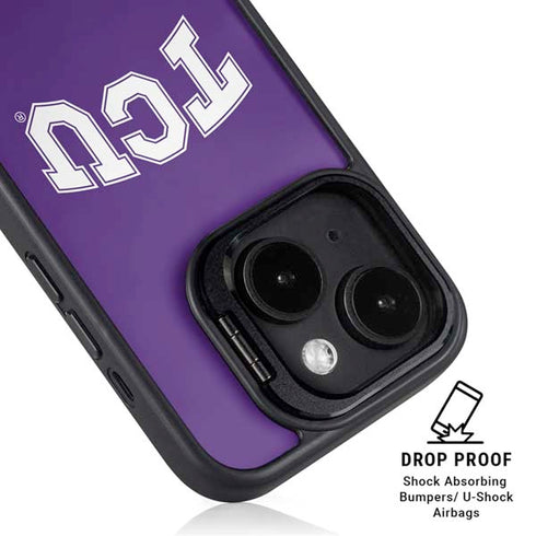 Texas Christian University TCU Horned Frogs iPhone 16 Plus Kickstand Case