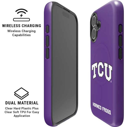 Texas Christian University TCU Horned Frogs iPhone 16 Plus Magsafe Impact Case
