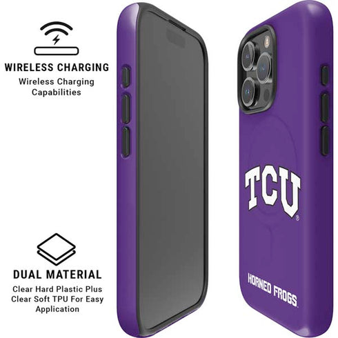 Texas Christian University TCU Horned Frogs iPhone 16 Pro Max Magsafe Impact Case
