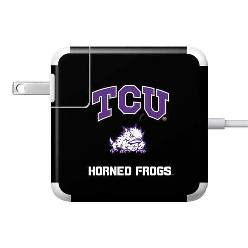 Texas Christian University TCU Horned Frogs Logo 85W Power Adapter (15 and 17 inch MacBook Pro Charger) Skin