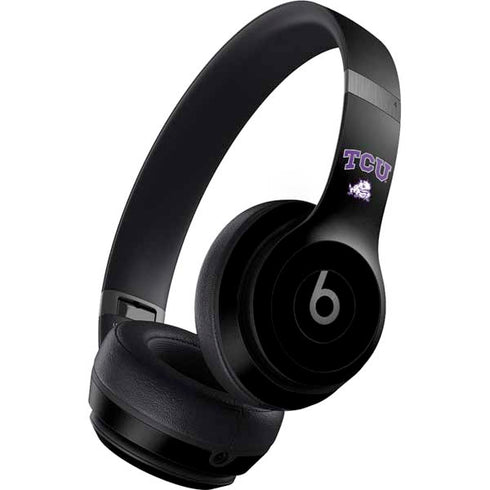 Texas Christian University TCU Horned Frogs Logo Beats Solo 4 Wireless Headphones Skin