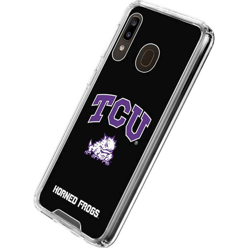 Texas Christian University TCU Horned Frogs Logo Galaxy A30 Clear Case