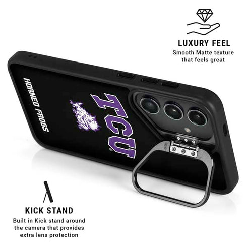 Texas Christian University TCU Horned Frogs Logo Galaxy S25 Kickstand Case