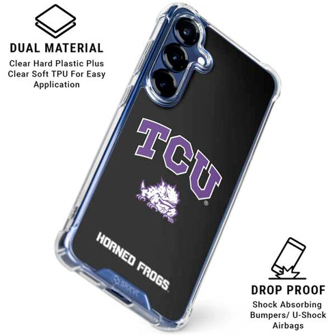 Texas Christian University TCU Horned Frogs Logo Galaxy S25 Plus Clear Case