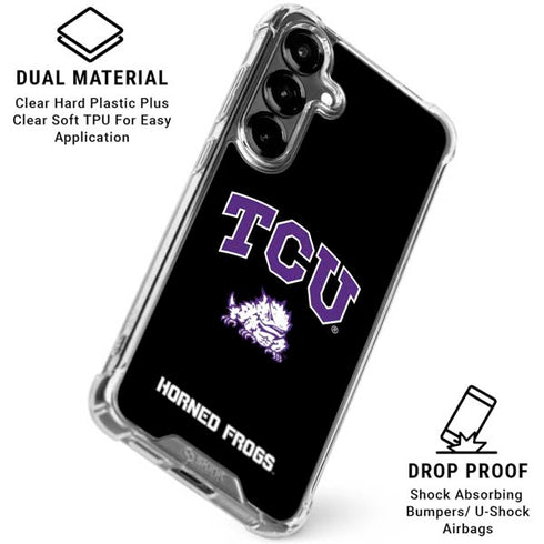 Texas Christian University TCU Horned Frogs Logo Galaxy S26 Plus Clear Case